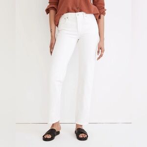 Madewell The Mid-Rise Perfect Vintage Straight Jean in Tile White